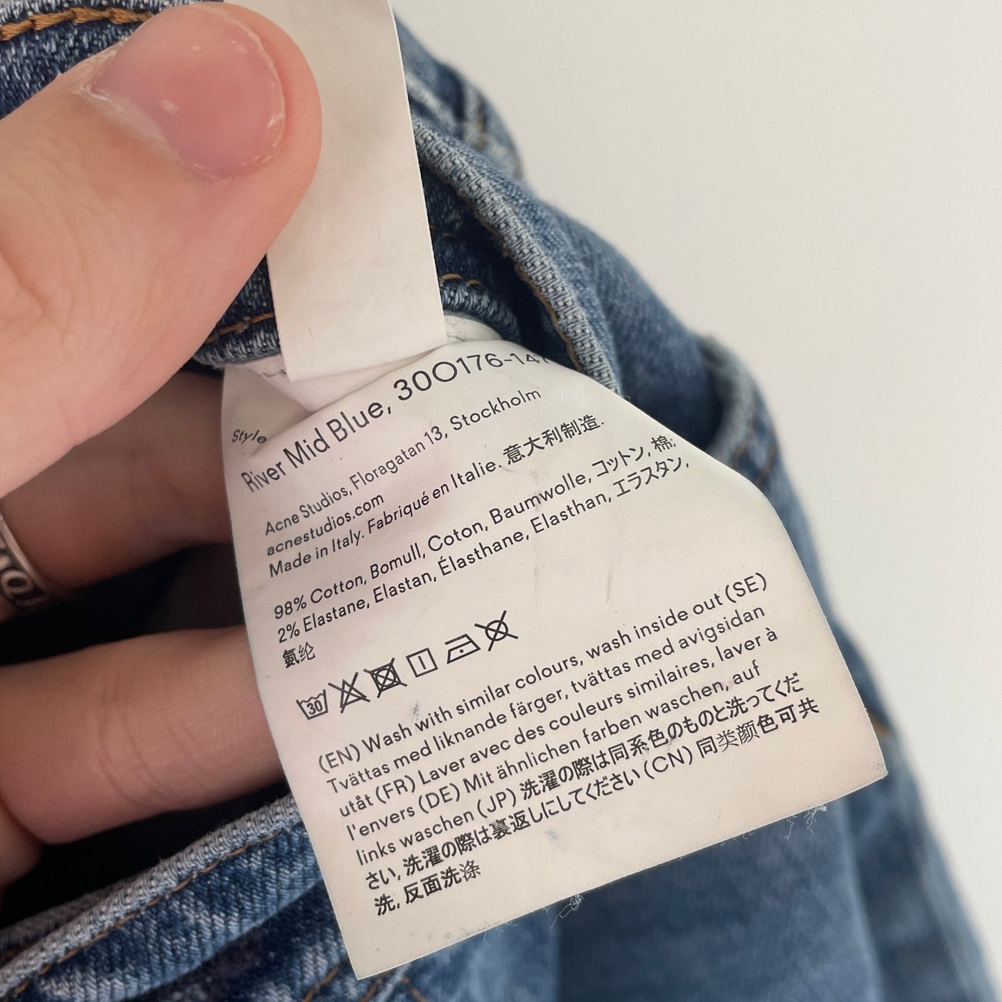 Acne Studios Bla Konst North Mid Blue Jeans 30x34