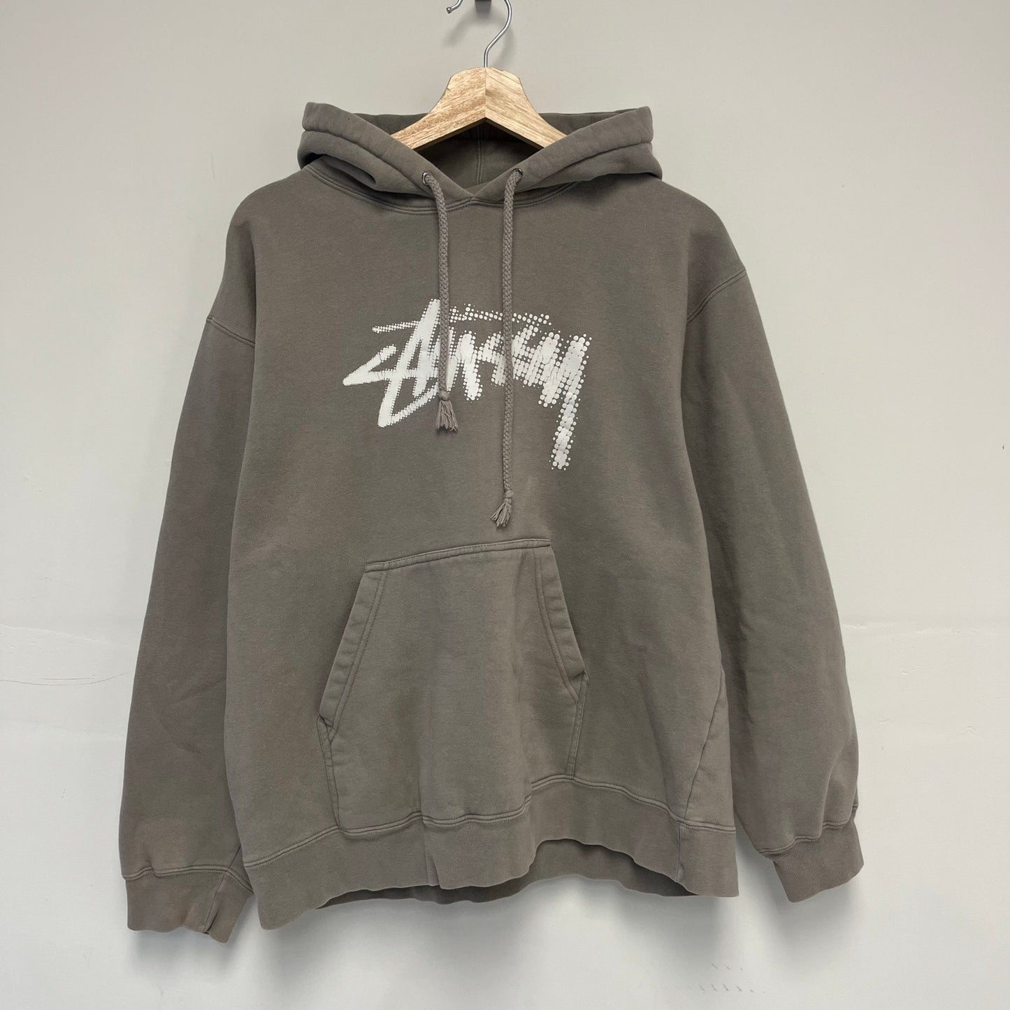 Vintage Stussy Logo Hoodie L