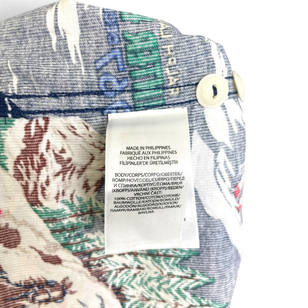 New Polo Ralph Lauren Ski Print Button Up L