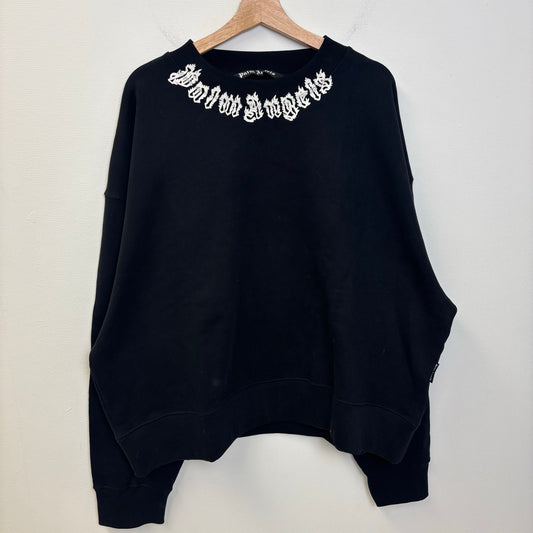 Palm Angels Neck Logo Sweatshirt black L