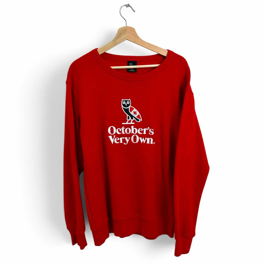 Octobers Very Own Red Canada Owl OVO sweatshirt M