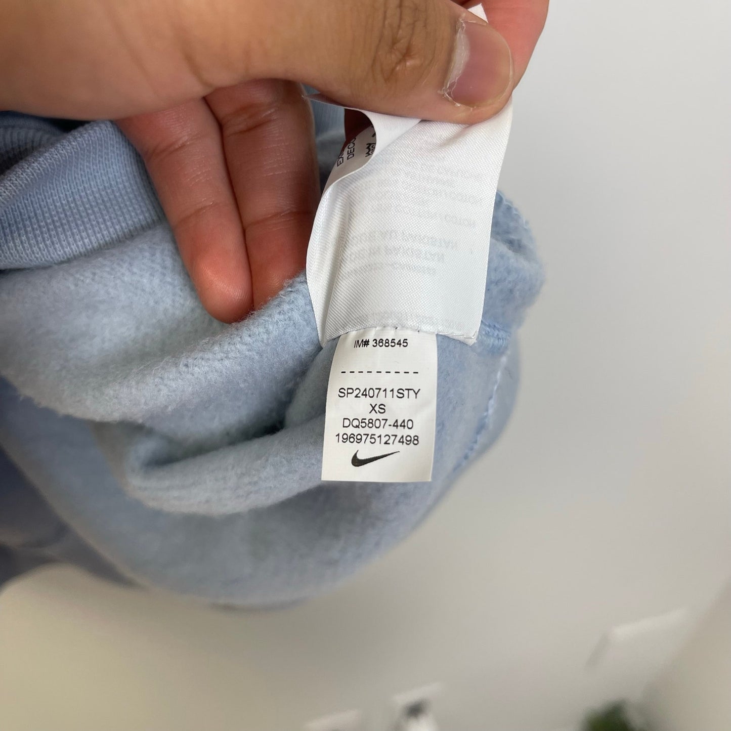 Nike ACG blue cropped middle swoosh hoodie XS