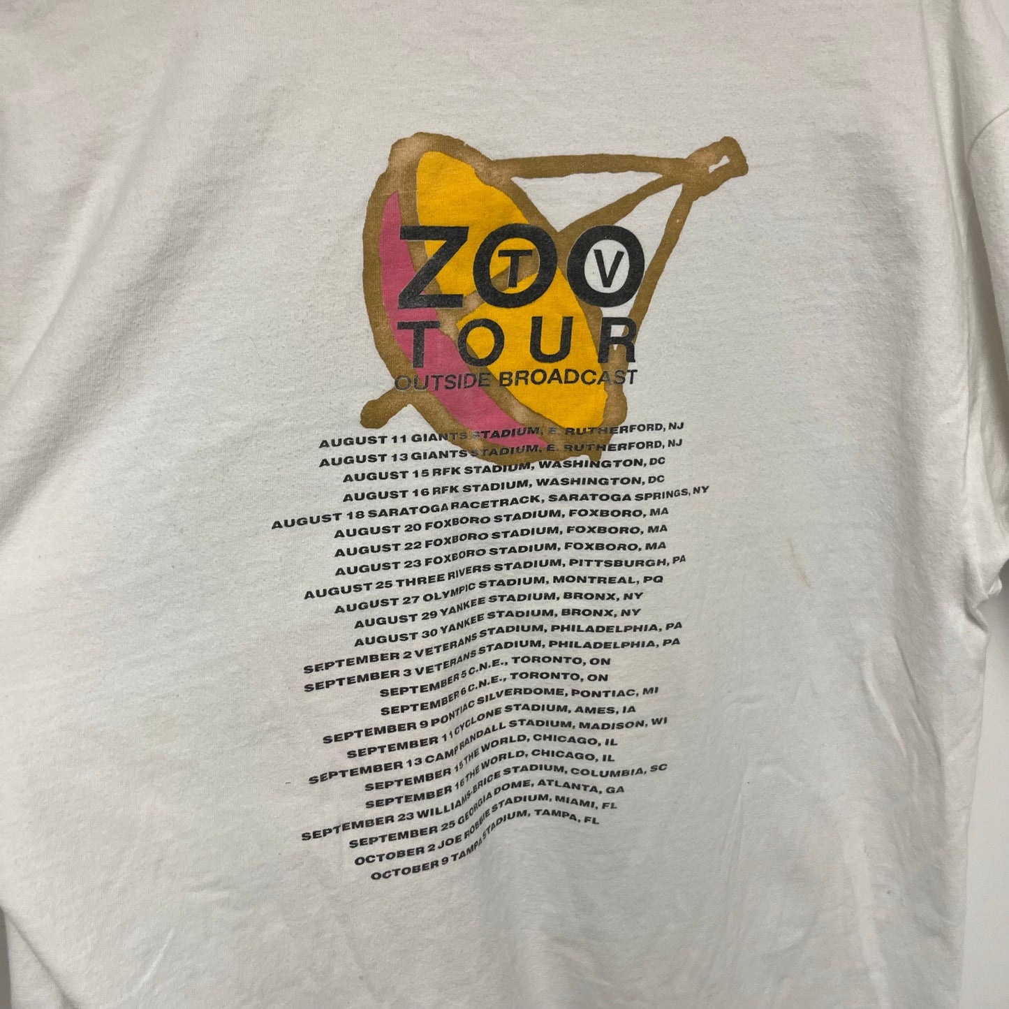 Vintage 1992 U2 Tour Shirt XL