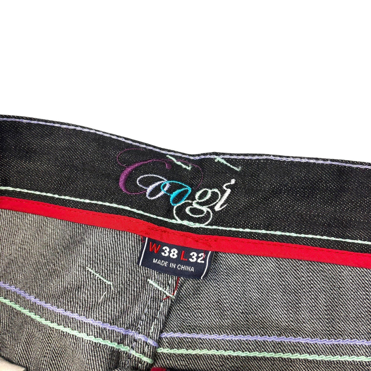 New Y2K Coogi Floral Print Baggy Jeans 38