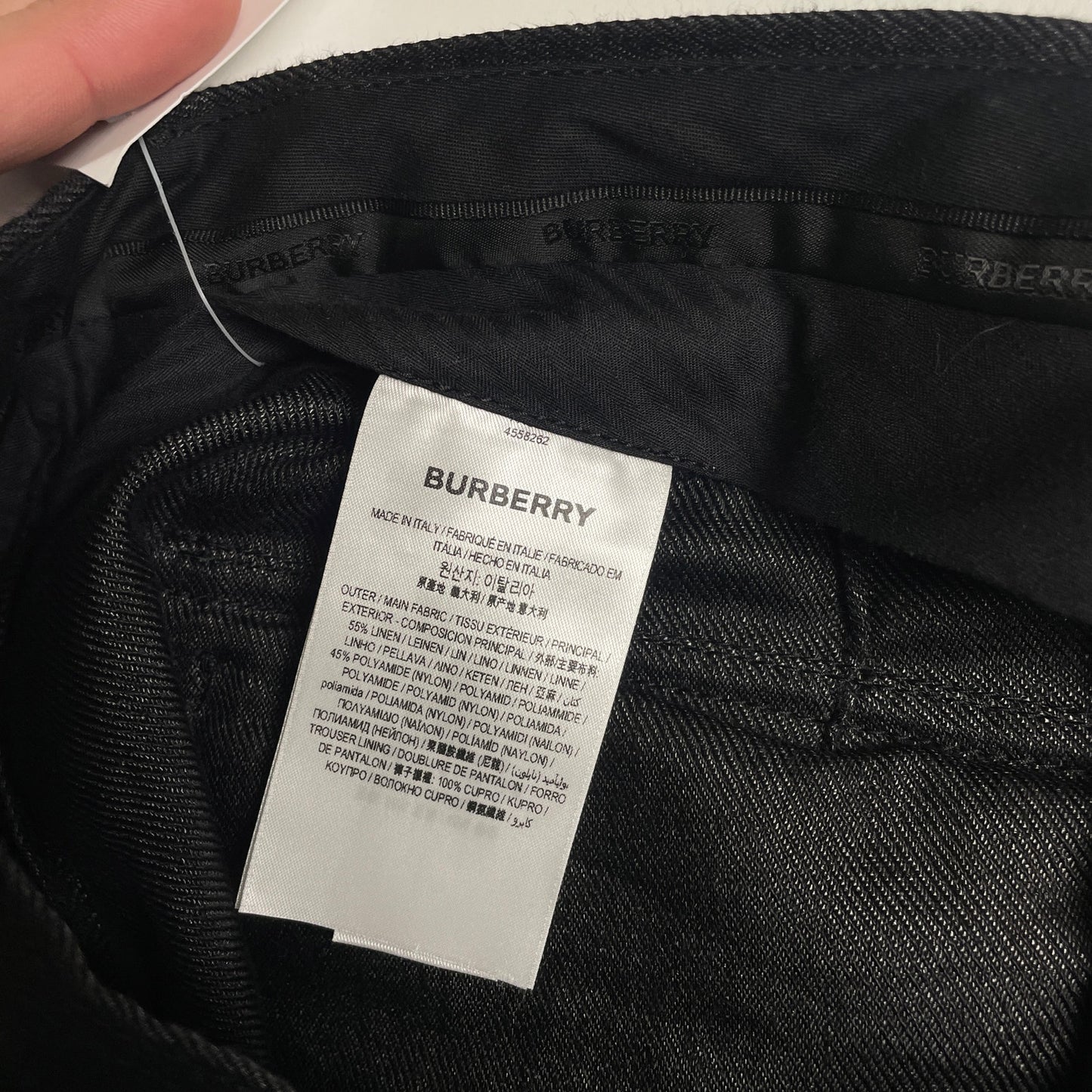 Burberry black runway dress pants NWT