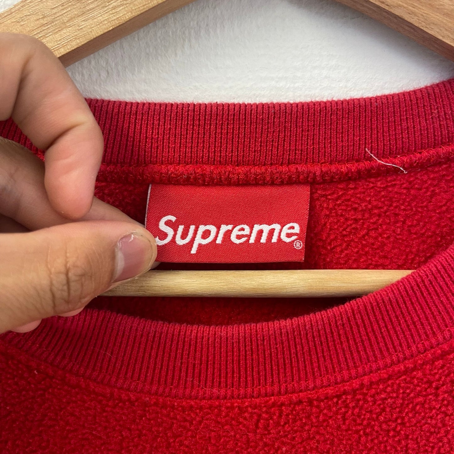 Supreme Polartec Crewneck red M