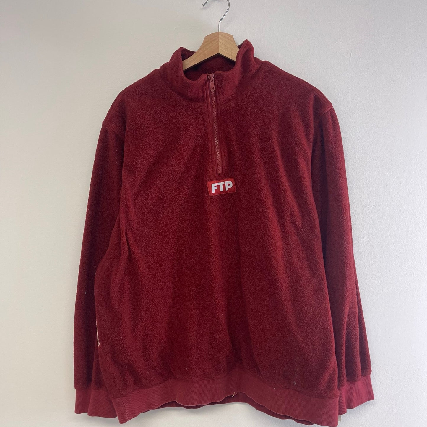 FTP Sherpa Half Zip Jacket fleece Red L