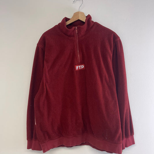 FTP Sherpa Half Zip Jacket fleece Red L
