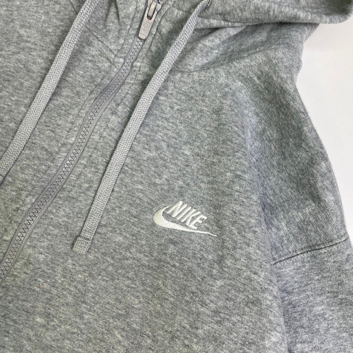 Nike grey zip up hoodie L