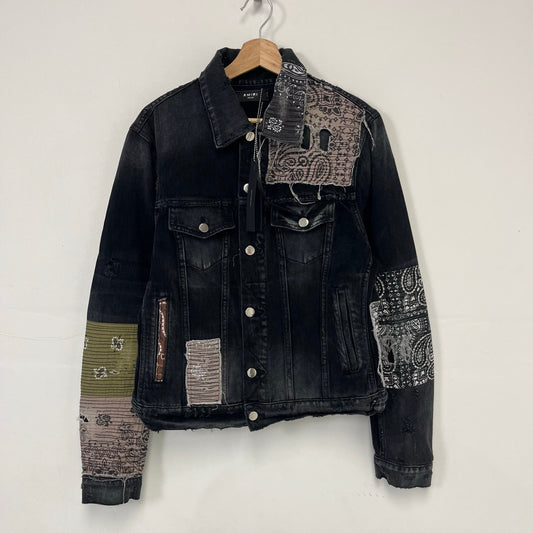 Amiri Bandana Art Patch Trucker Jacket M NWT