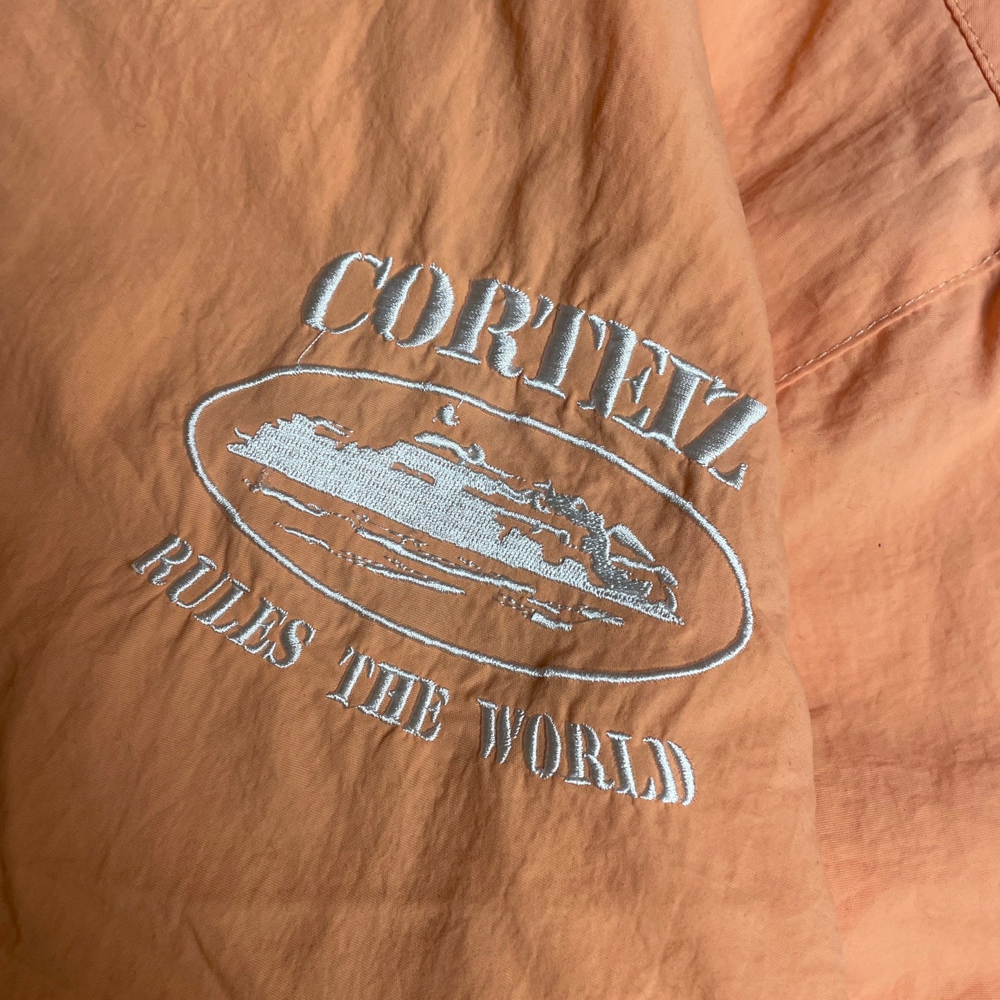 Cortiez orange zip windbreaker M