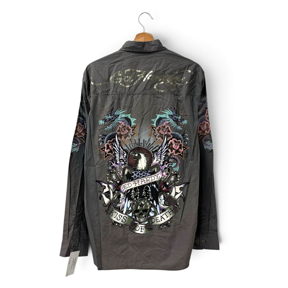 Vintage Ed Hardy Button Up Shirt XXL