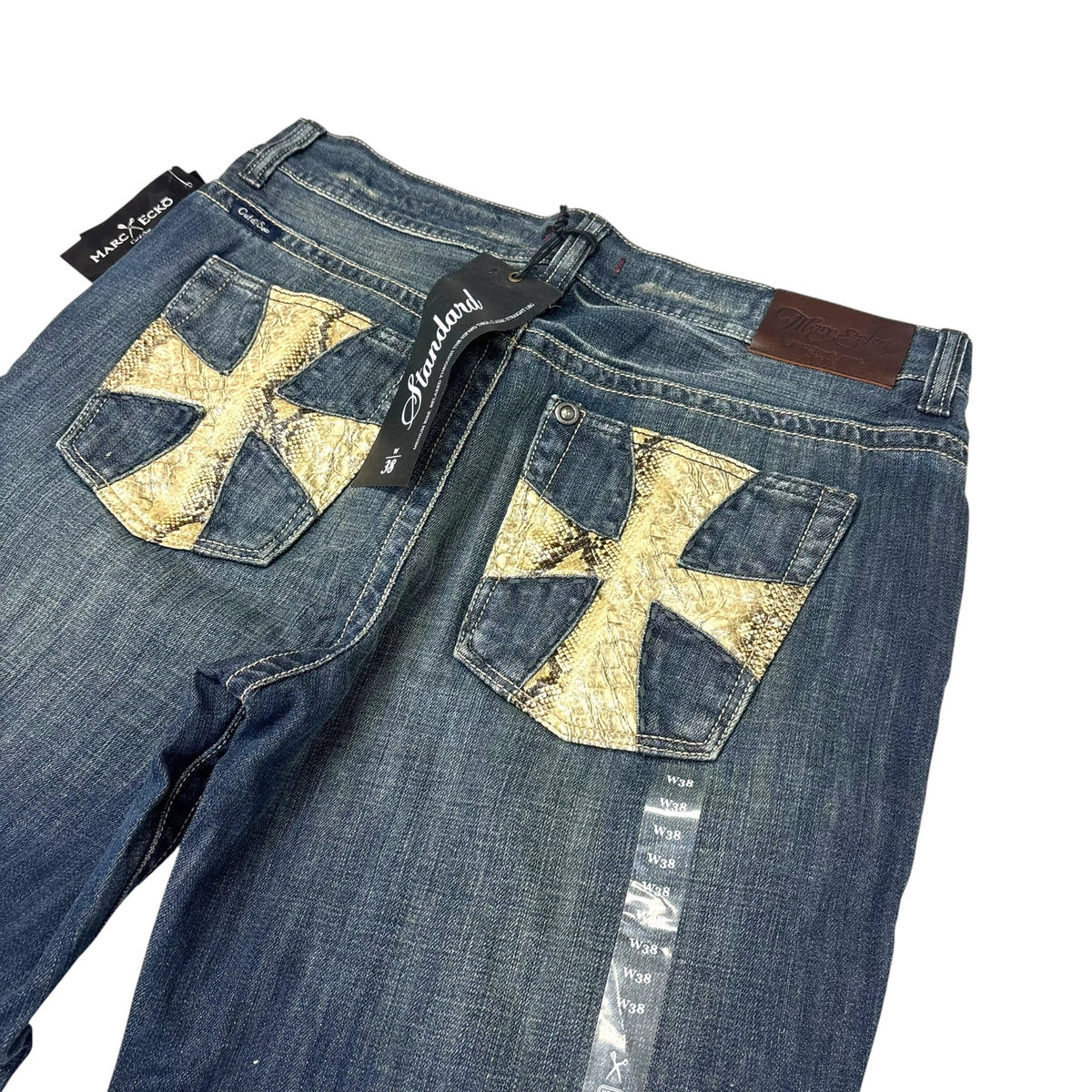 New Y2K Mark Ecko Snake Skin Cross Baggy Jeans 38
