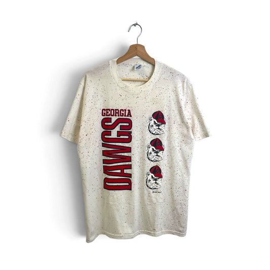 Vintage 90s Speckled Georgia Bulldogs "Dawgs" Shirt L