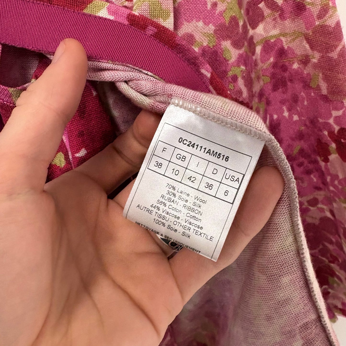 Christian Dior multicolour all-over floral print tie-neck blouse