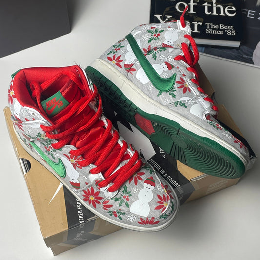 Nike dunk sb high Concepts Ugly Christmas Sweater Grey 9.5