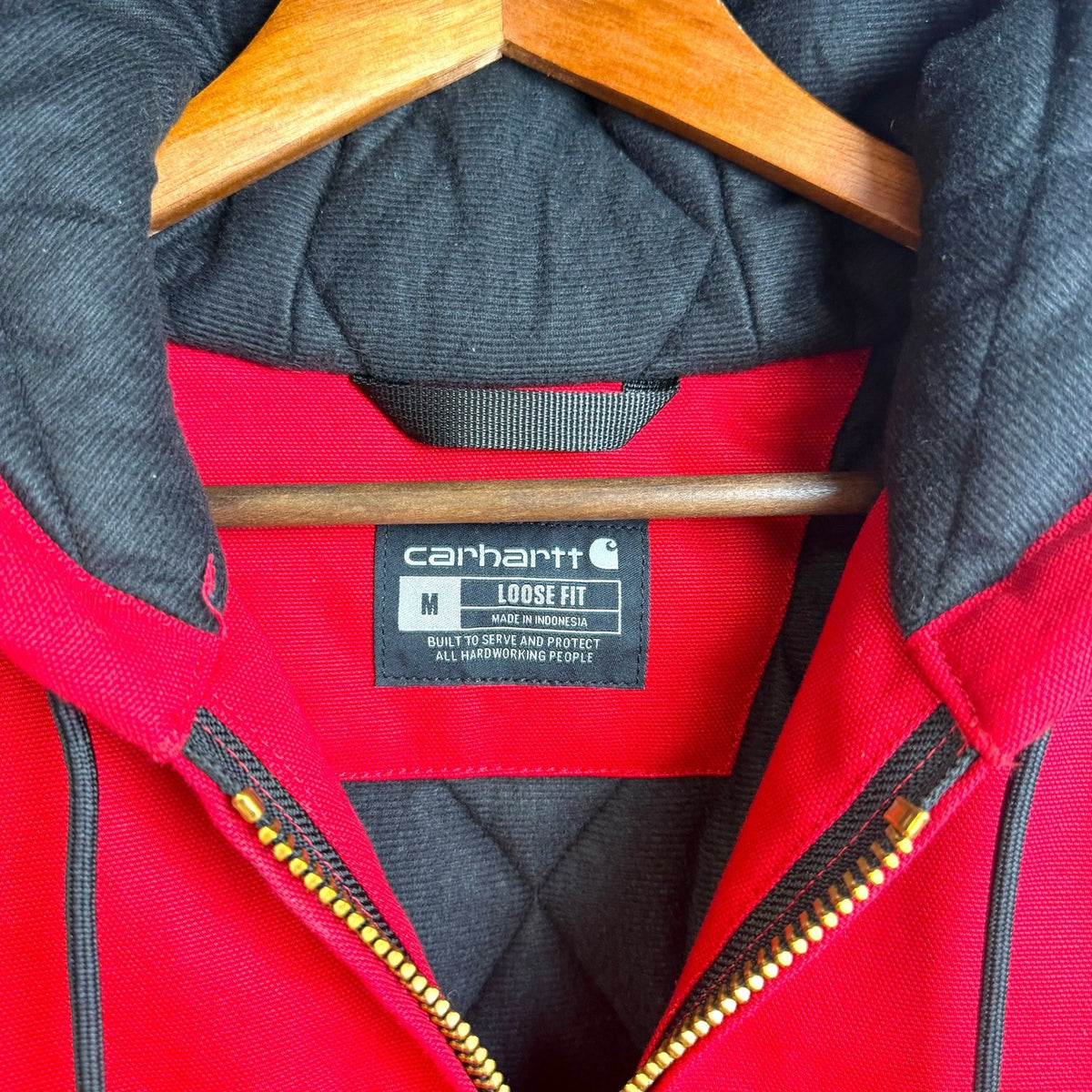 Carhartt Active Red Hooded Jacket M