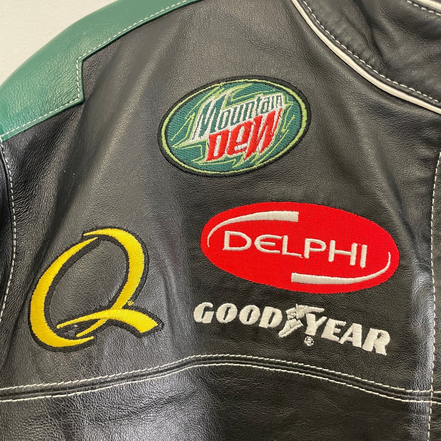 Vintage Dale Jr racing NASCAR Leather Jacket L