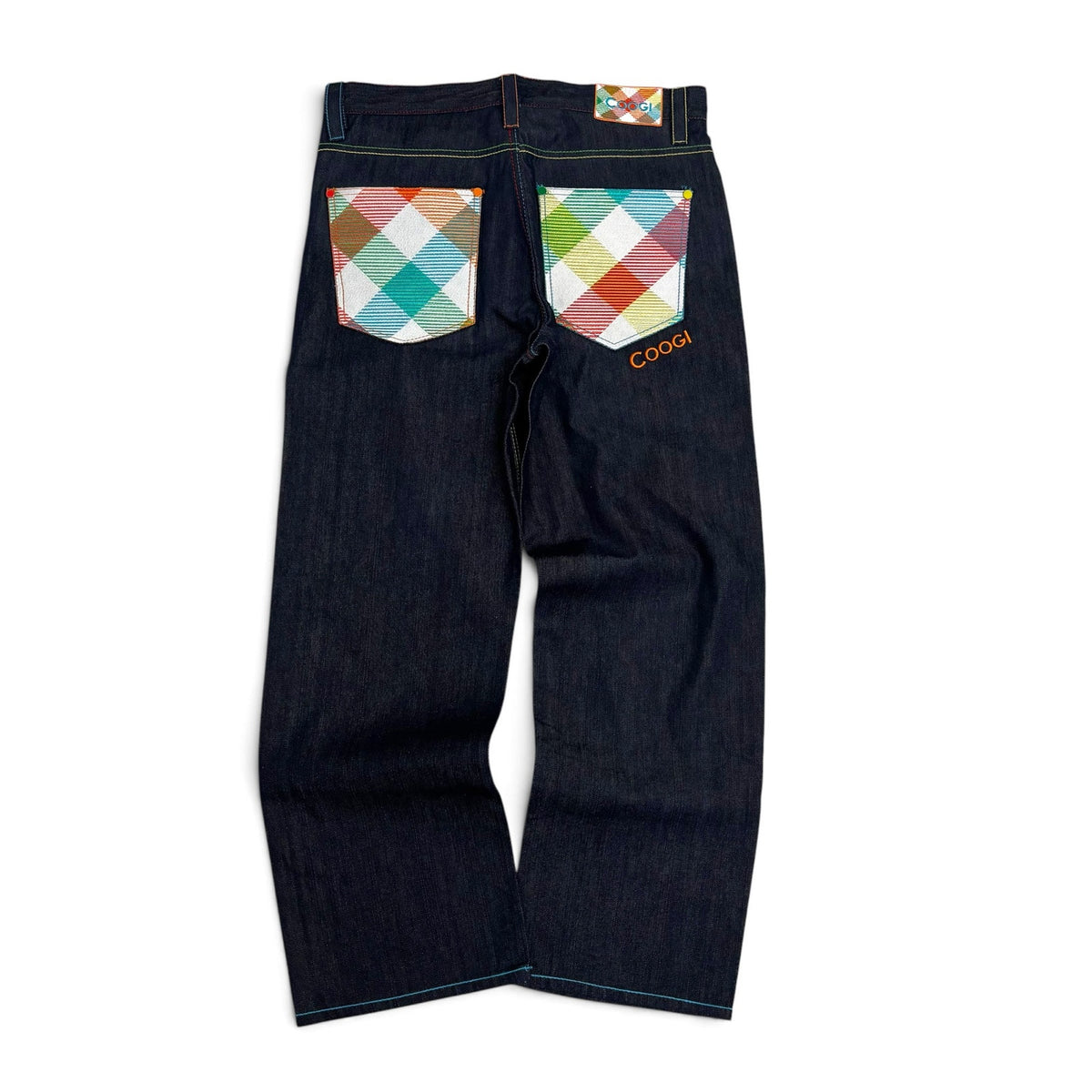 New Vintage Coogi Plaid Print Jeans 36