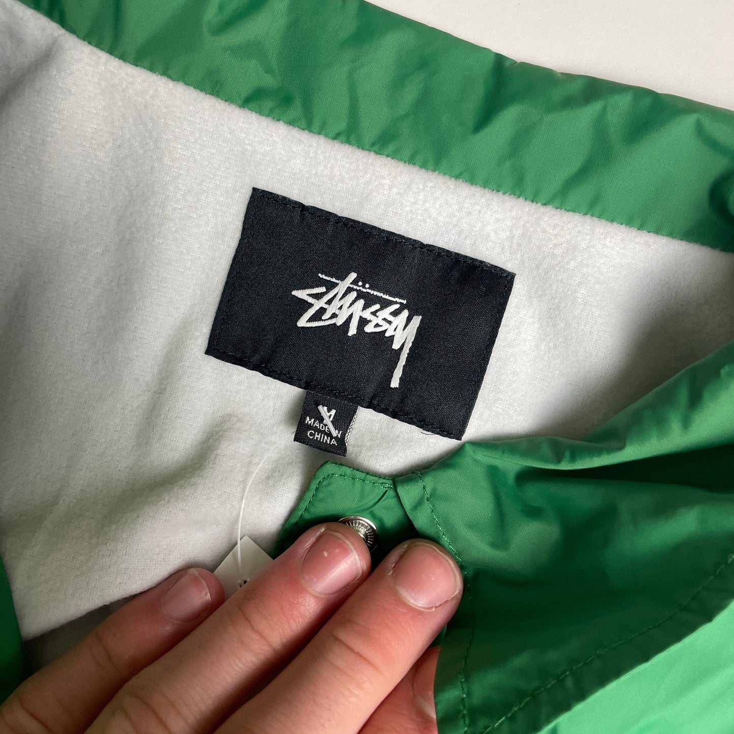 Stussy green windbreaker 2 piece set L NWT