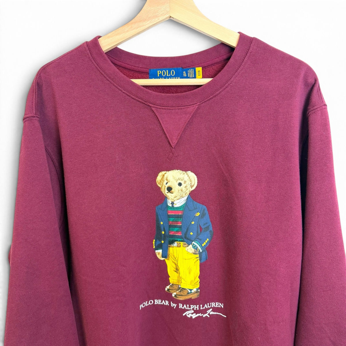 Polo Bear Ralph Lauren Red Sweater XL