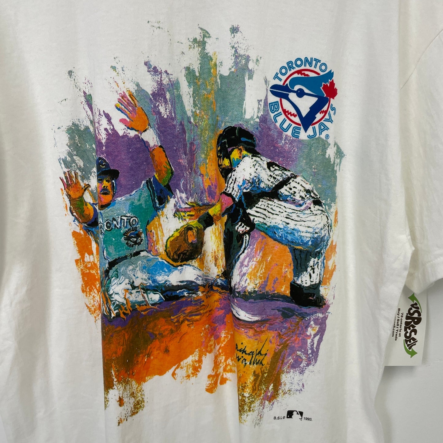 Vintage Toronto Blue Jays paint logo shirt 1993 XL NWT