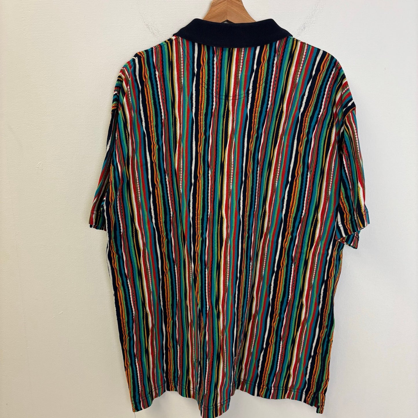 Vintage tundra 3d knit polo shirt L