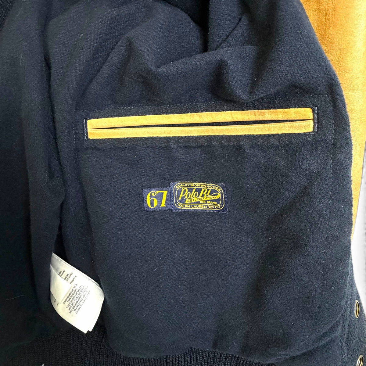 Polo Ralph Lauren Varsity Leather Jacket XL