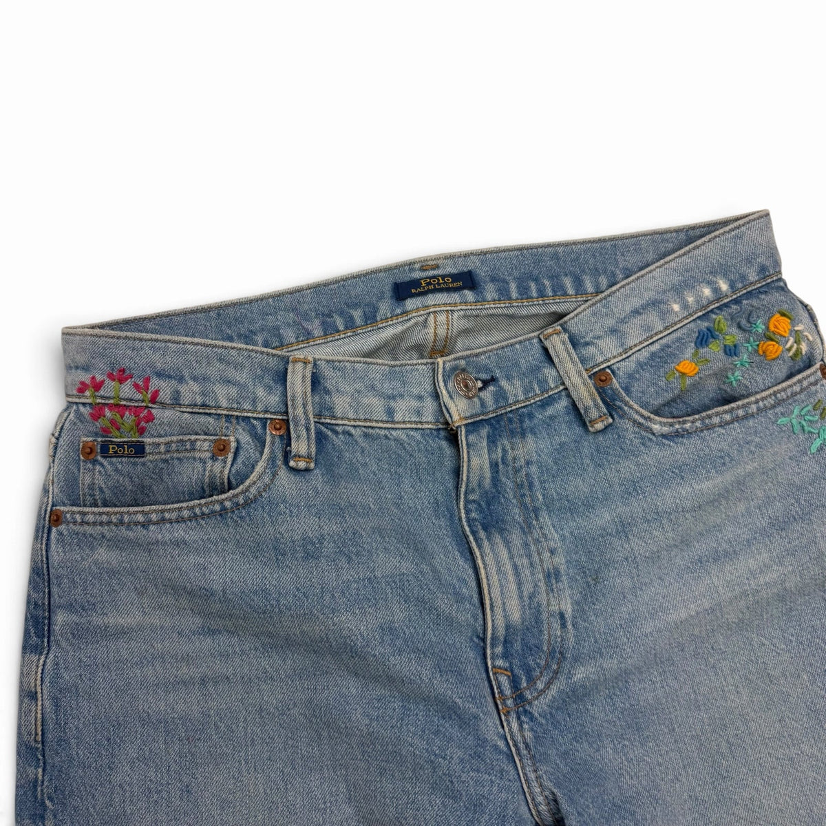 Polo Ralph Lauren Women’s Flower Embroidered Patch Work Jeans 27