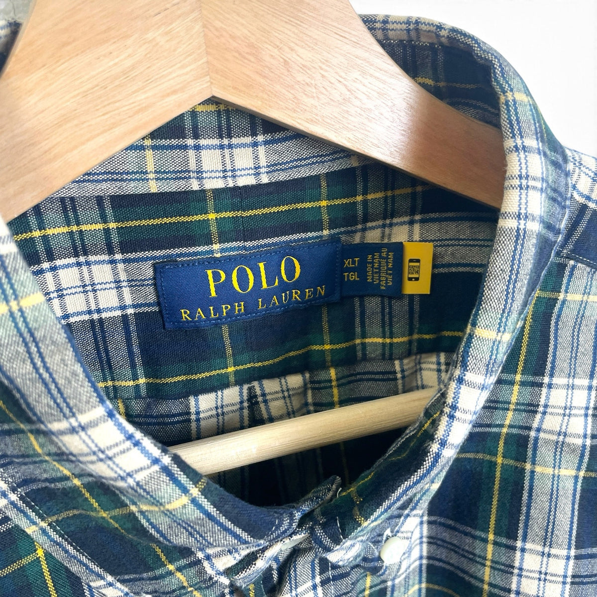 New Polo Ralph Lauren Plaid Button Up Shirt XLT