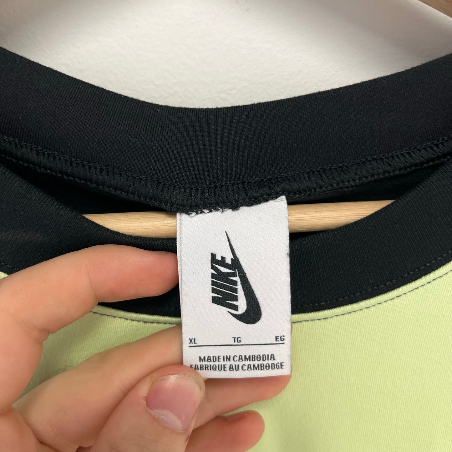 Nike x Ambush T-shirt Ghost Green and Black XL