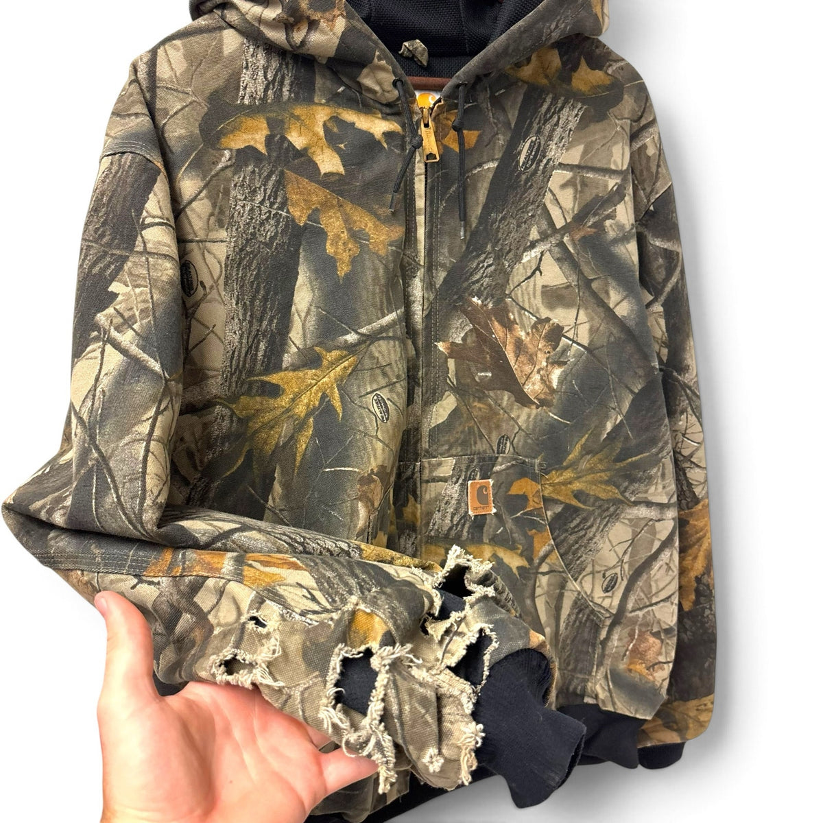 Vintage Carhartt Real Tree Hooded Work Jacket M