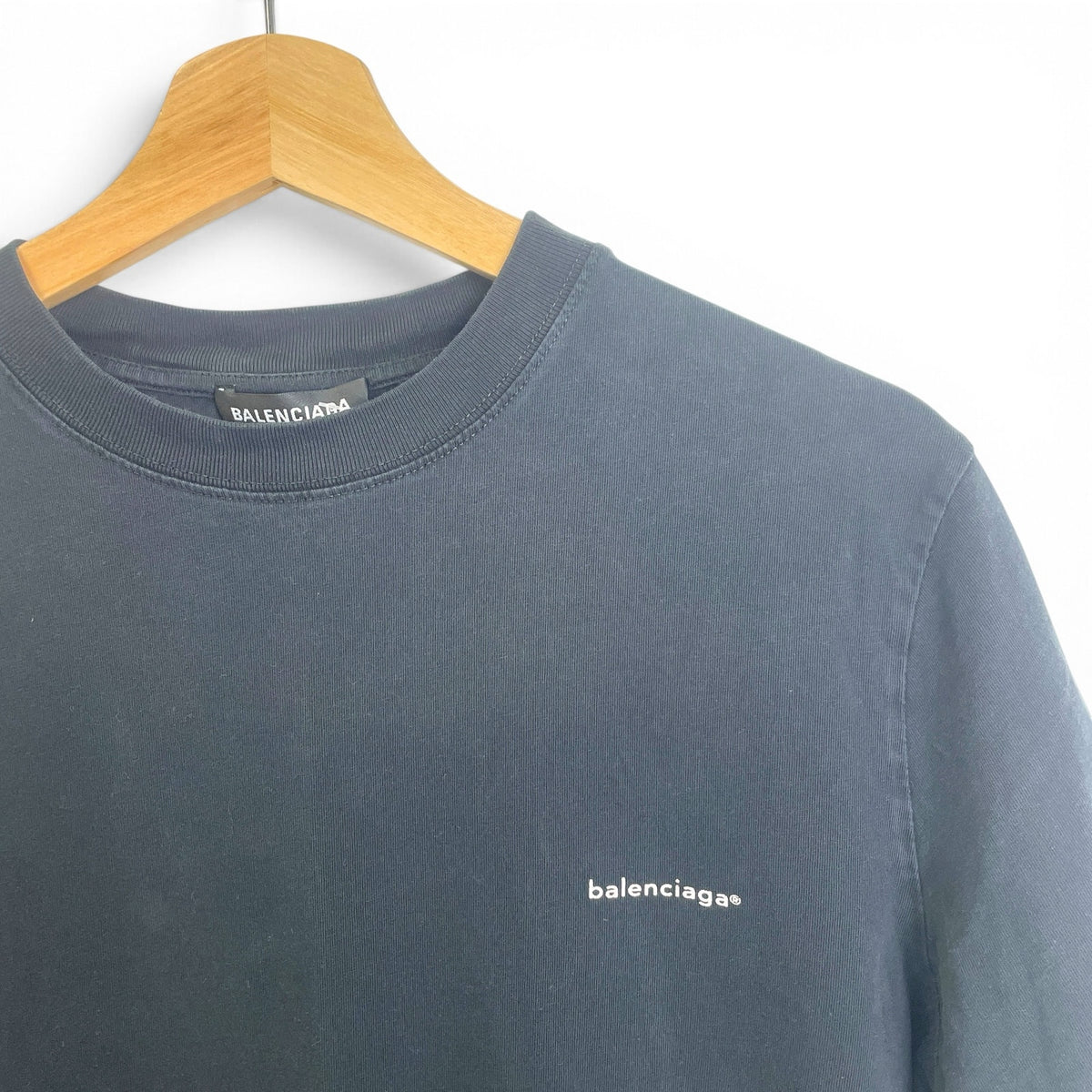 Balenciaga T Shirt Black Logo Shirt M