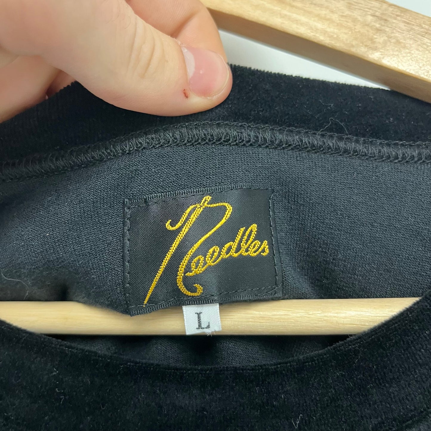 Needles Velvet Long Sleeve Shirt L