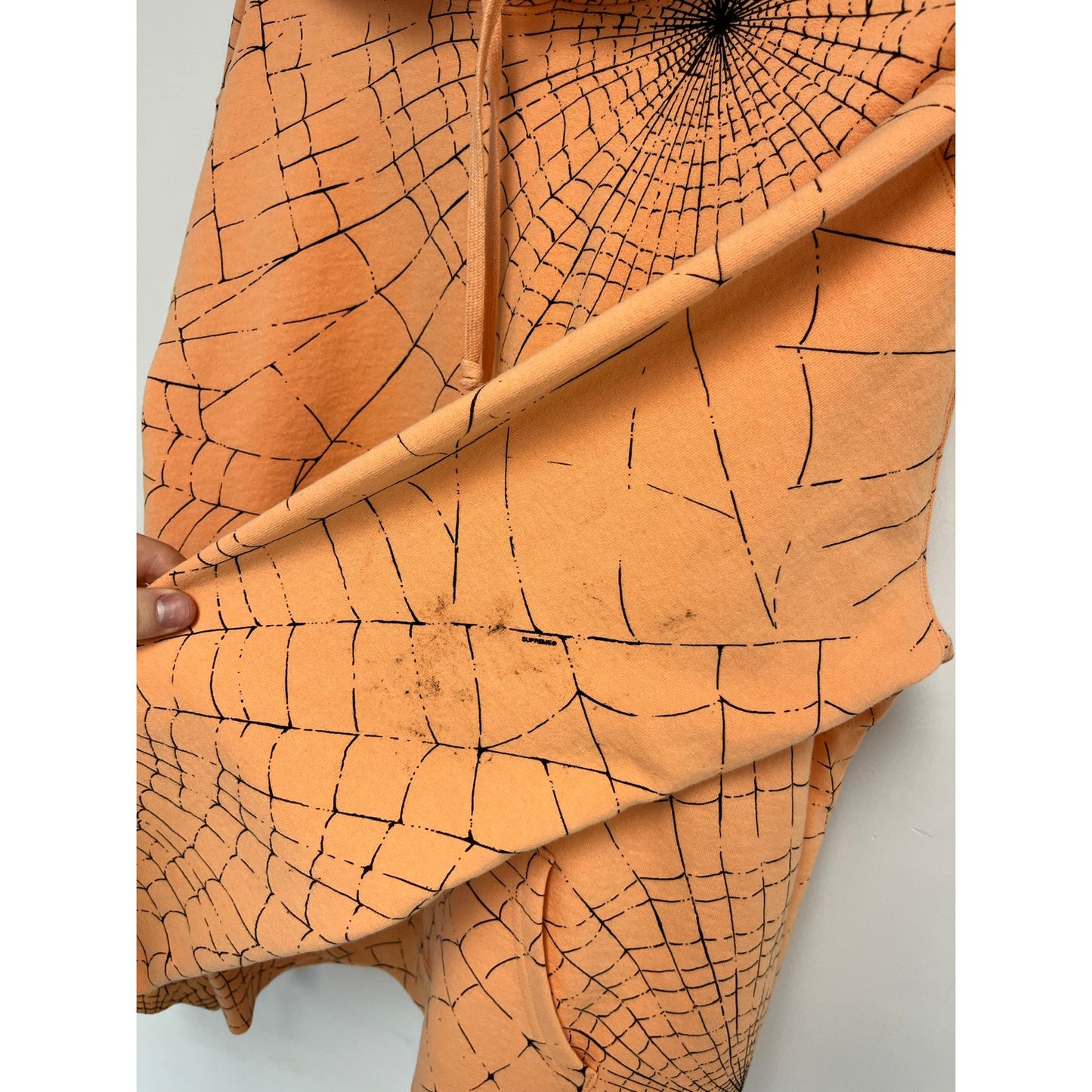 Supreme Spider Web Hoodie peach 2016 XL