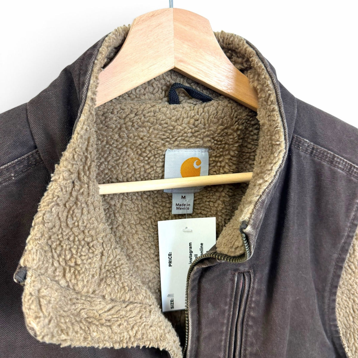 Carhartt Brown Sherpa Lined Vest M