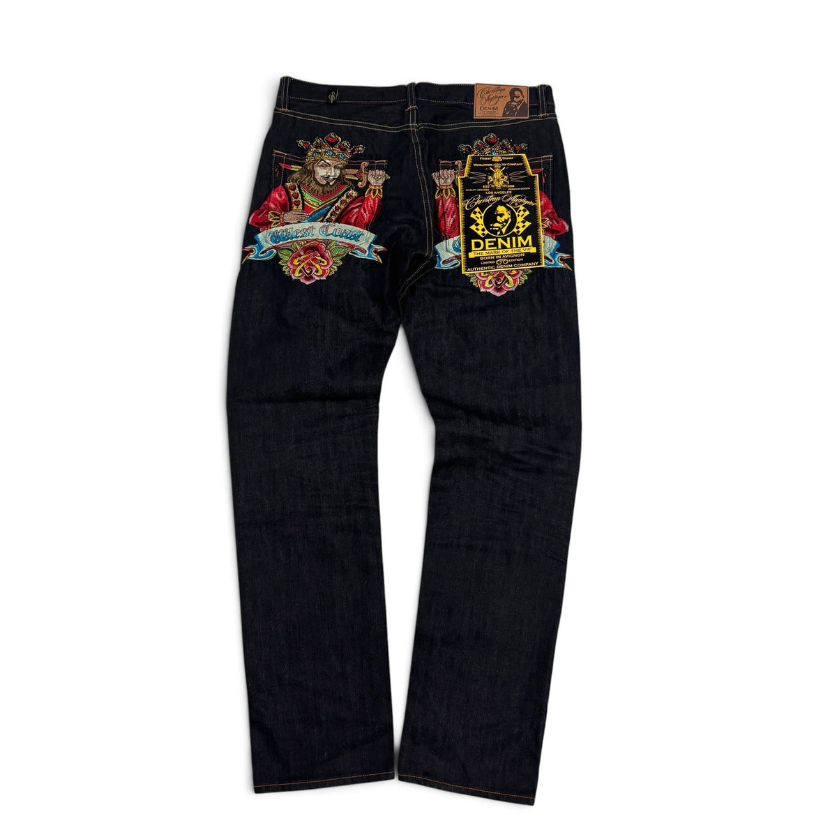 New Vintage Christian Audigier East Coast/West Coast King Jeans Size 34