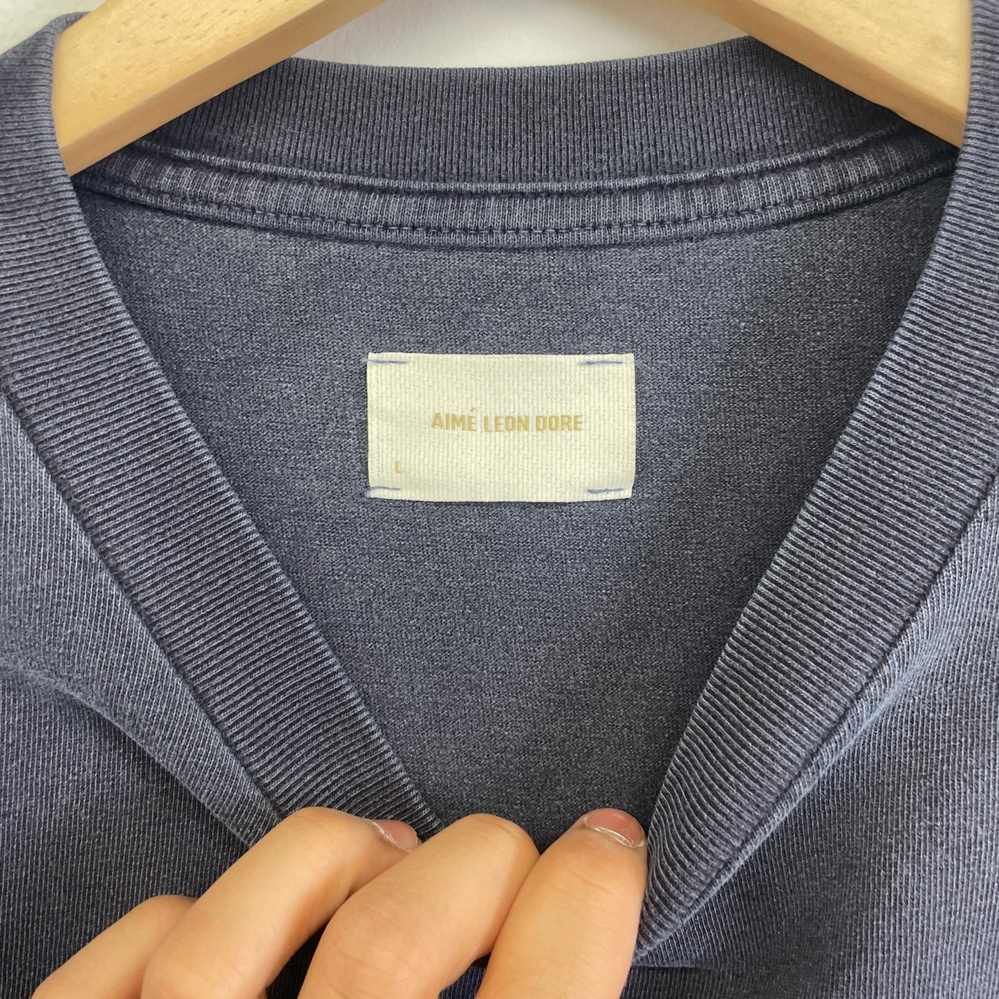 Aime Leon Dore tonal logo spellout t shirt L NEW