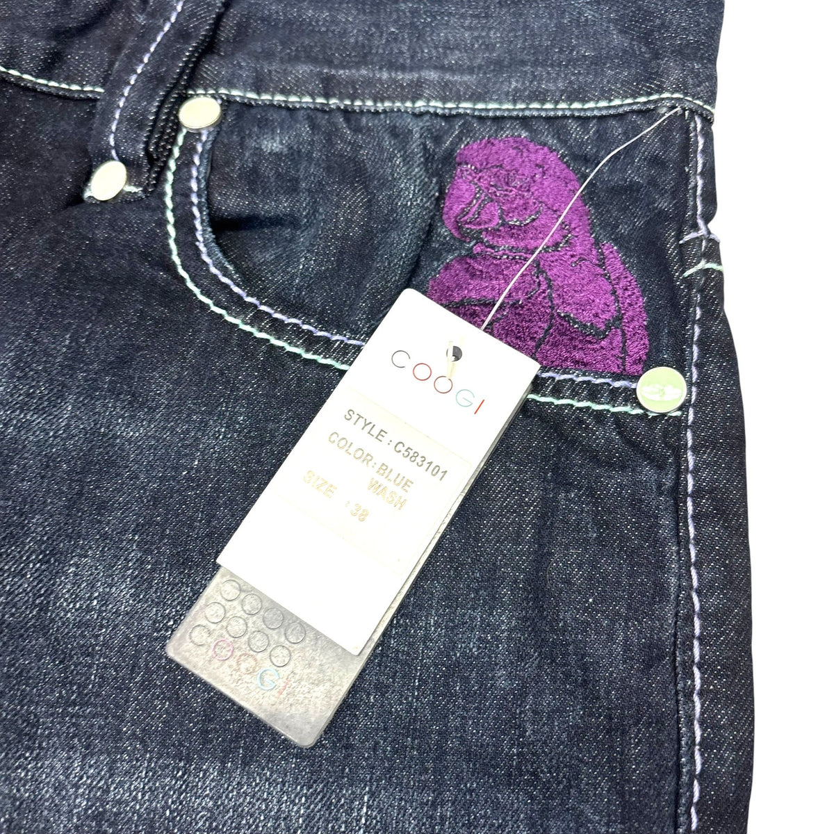 New Y2K Coogi Floral Print Baggy Jeans 38