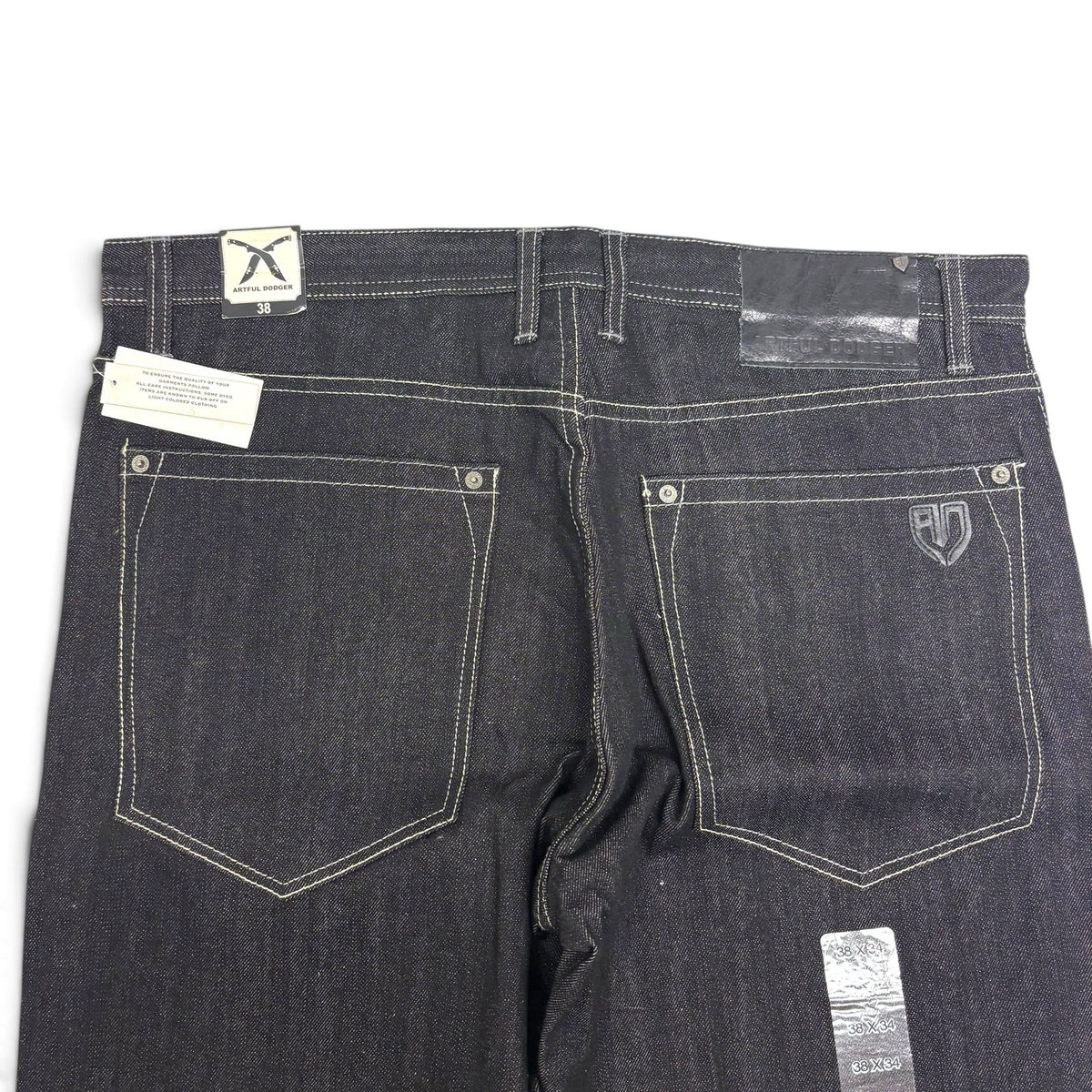New Vintage Artful Dodge Raw Black Jeans 38