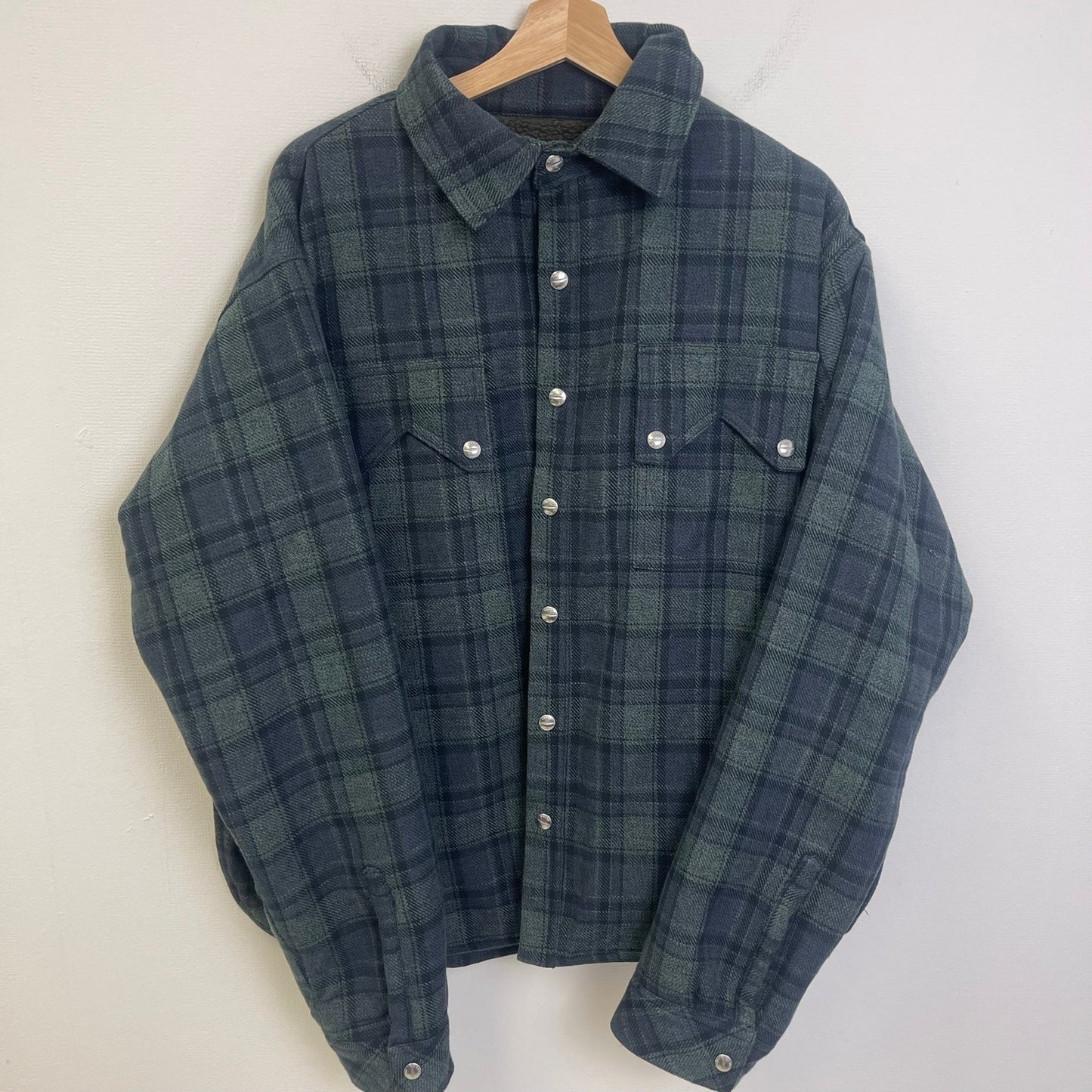 Rhude Flannel Sherpa Plaid flece lined Overshirt jacket XL