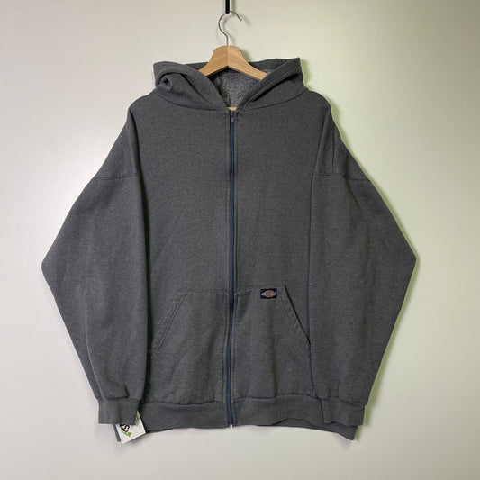 Vintage Dickies workwear grey zip up hoodie XL