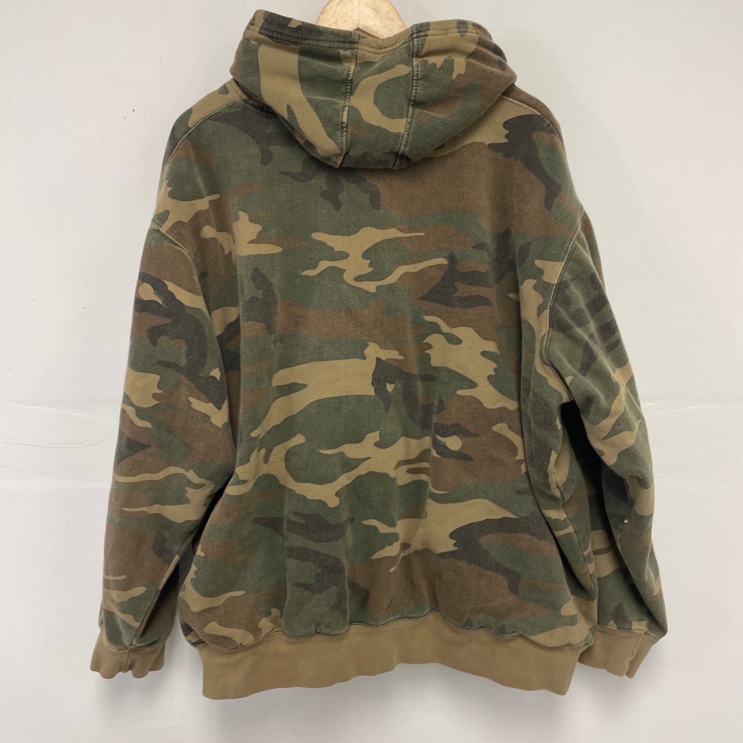 Vintage Camo thermal lined zip up hoodie XL