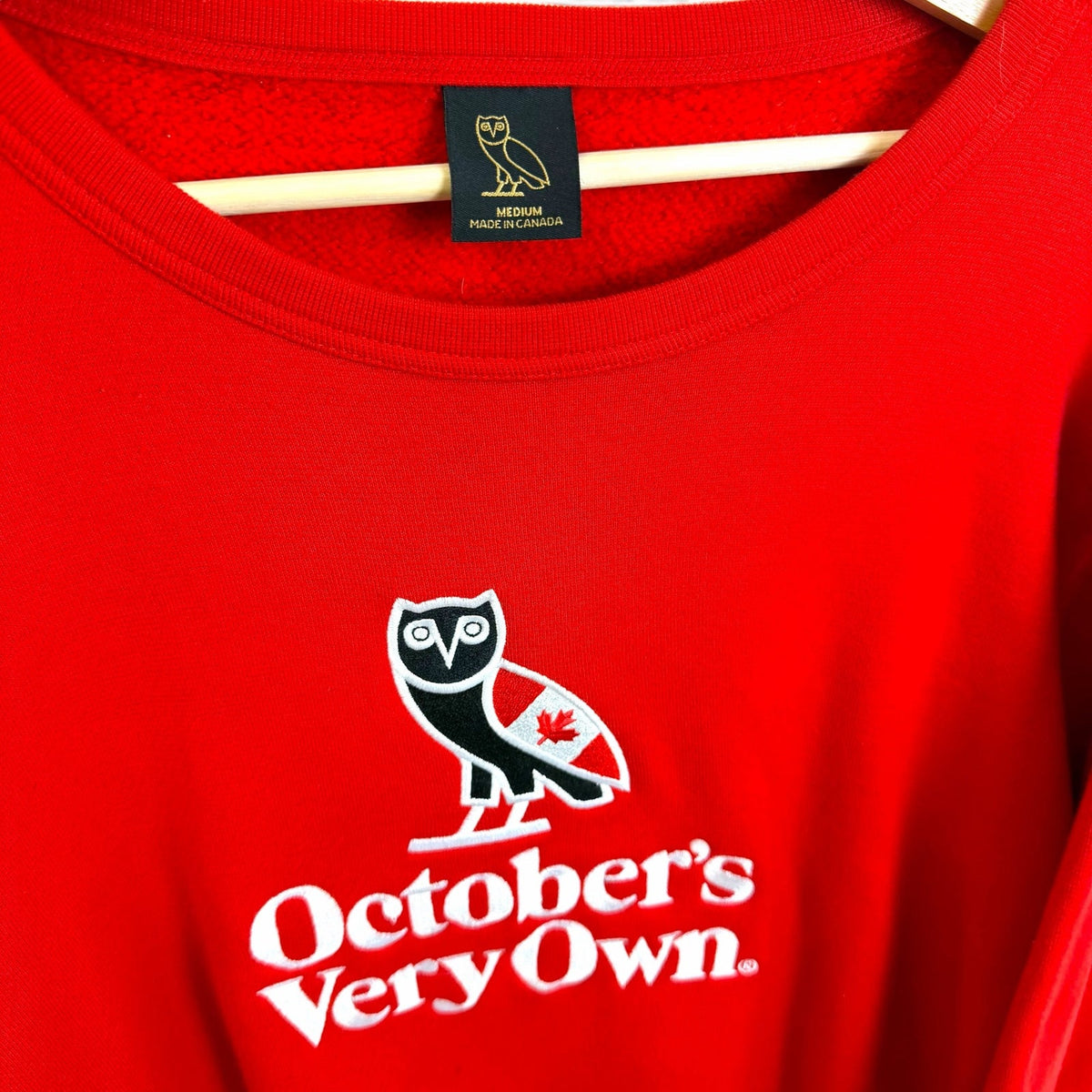 Octobers Very Own Red Canada Owl OVO sweatshirt M