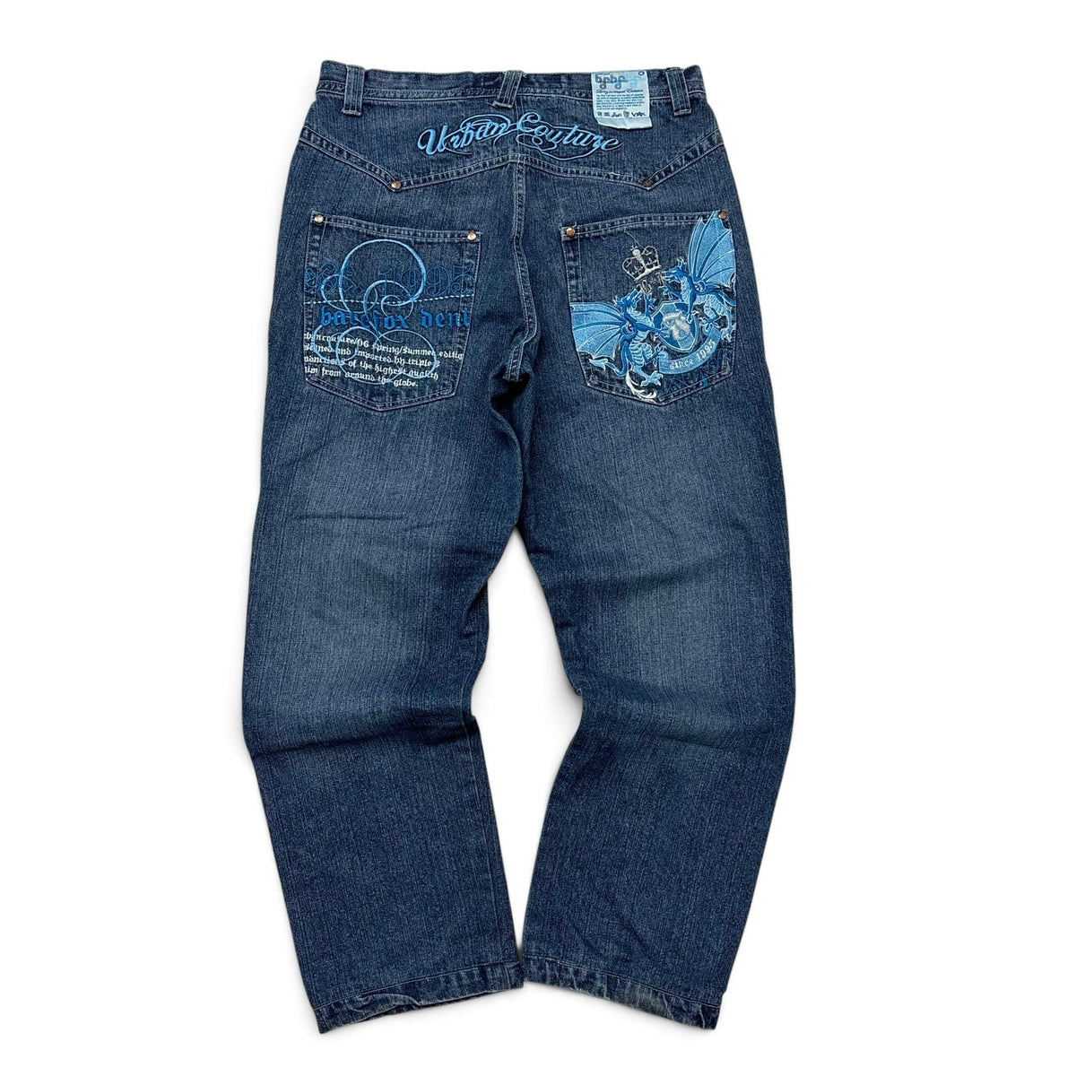 Vintage Bare Fox Dragon Print Jeans 34