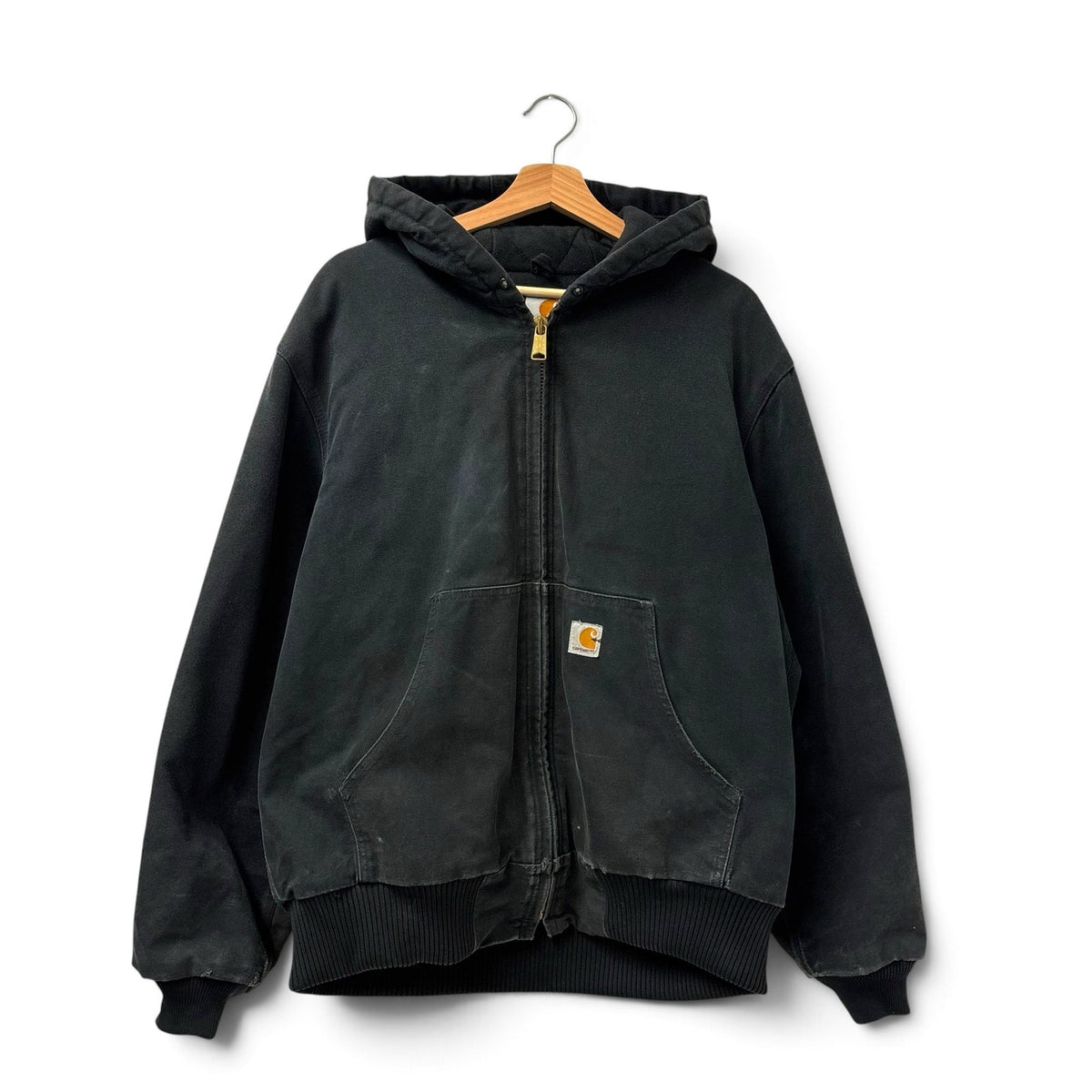 Vintage Carhartt J140 Black Hooded Jacket L