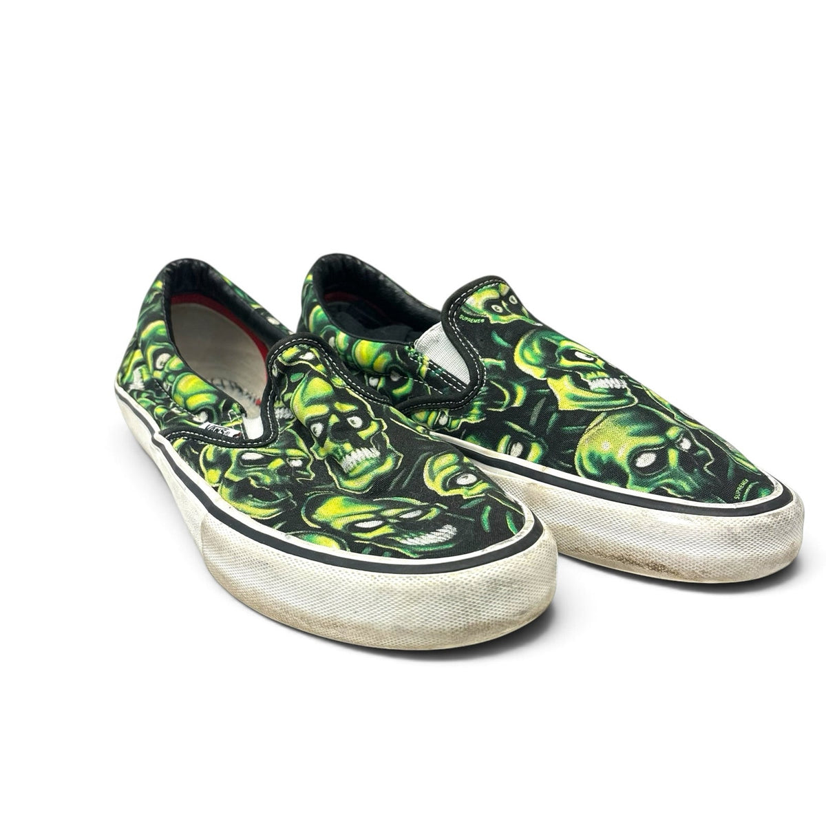 Supreme X Vans Slip On "Glow In The Dark Skull Pile" 11
