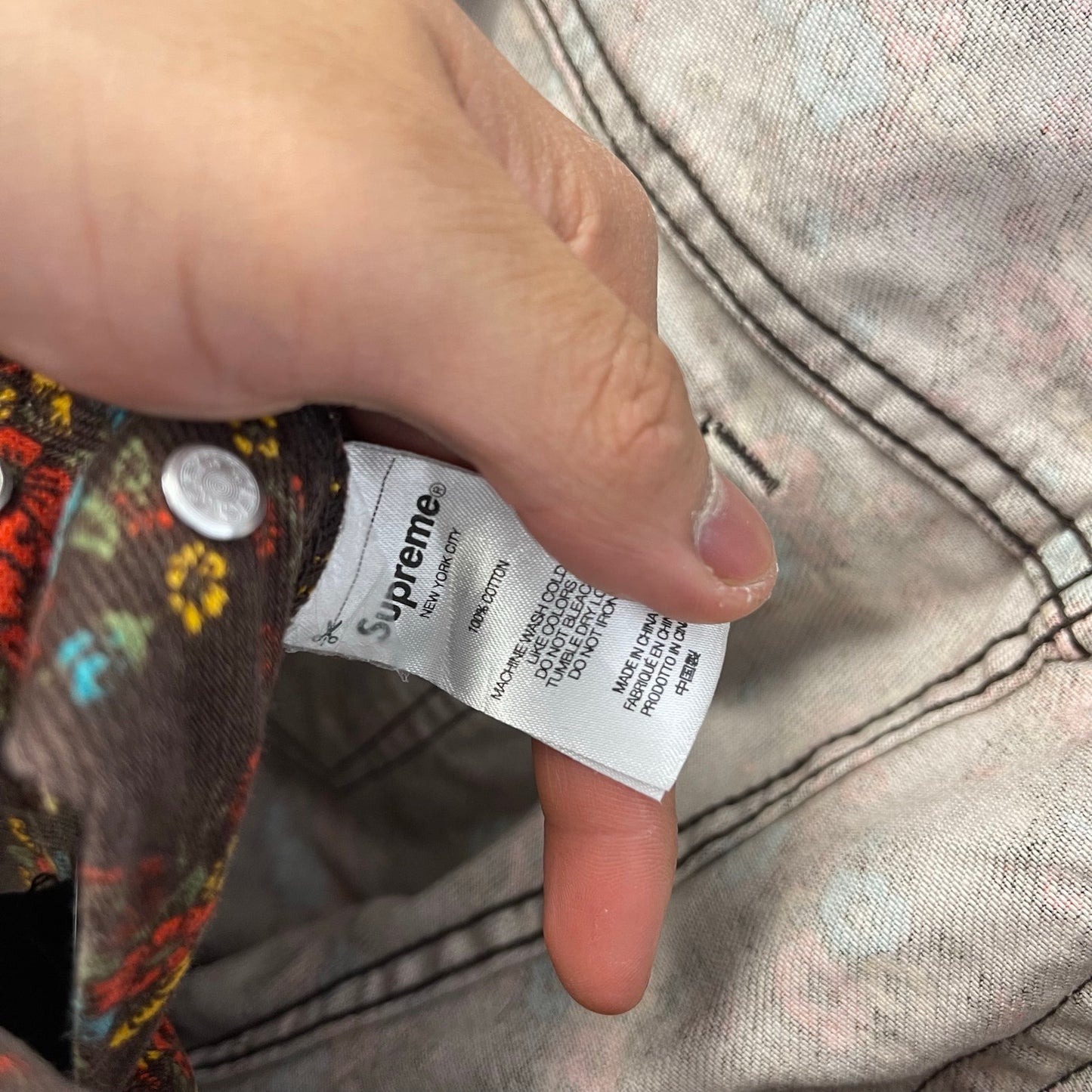 Supreme Regular Jean Flowers 32